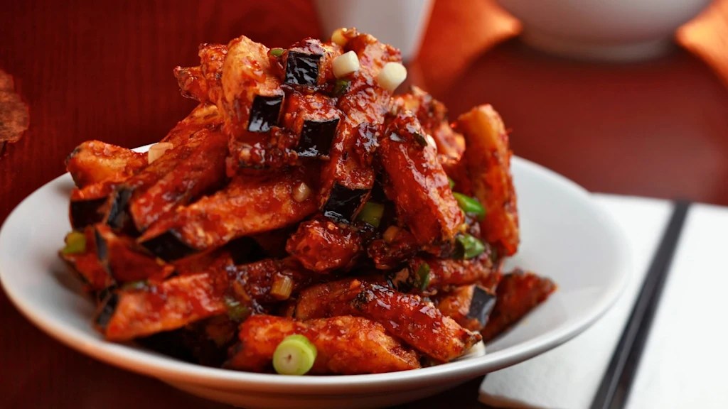Dainty Sichuan's fish-fragrant eggplant.Eddie Jim